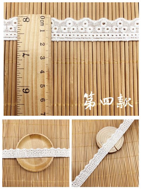 Rolka białej bawełnianej wstążki z koronką o długości 14 m - idealna do DIY ubrań dla dzieci i rękodzieła - Wianko - 6