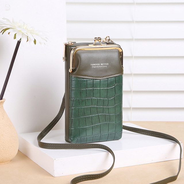 Luksusowa torba typu messenger na ramię dla kobiet z PU skóry - wzór krokodyla - torba na telefon, torebka zakupowa i posiadacz karty - Wianko - 18