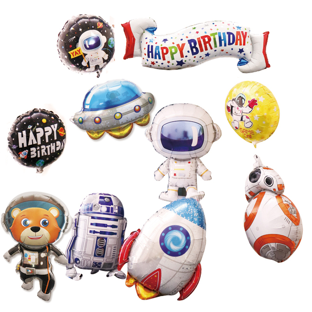 Dekoracja balonowa zewnętrzny astronauta kosmiczny balon Rocket folia gwiazda impreza tematyczna - chłopcy urodziny, Baby Shower Party Decor - Wianko - 10