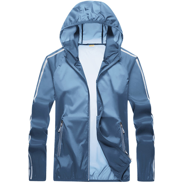 Męska ultracienka, ultralekka kurtka do biegania z ochroną UV, szybkoschnąca, odblaskowa, idealna na lato i camping (Logo osobiste) - Wianko - 11