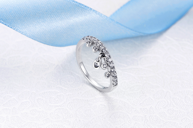 925 srebrny pierścień żyrandol kropelki - biżuteria ślubna dla kobiet w stylu Vintage - Wianko - 4