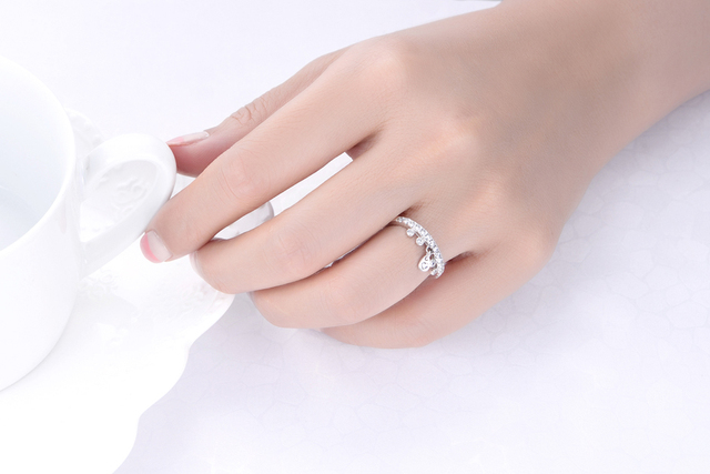 925 srebrny pierścień żyrandol kropelki - biżuteria ślubna dla kobiet w stylu Vintage - Wianko - 5