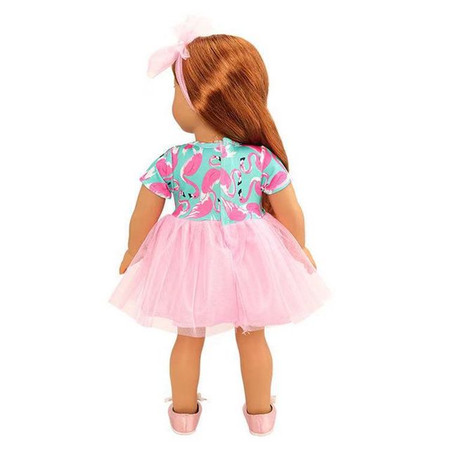 Sukienka dla lalki 18 Cal, ubranka i akcesoria dla dzieci - 43 cm, amerykańska dziewczynka, lalka DIY, prezenty dla dzieci - Wianko - 2