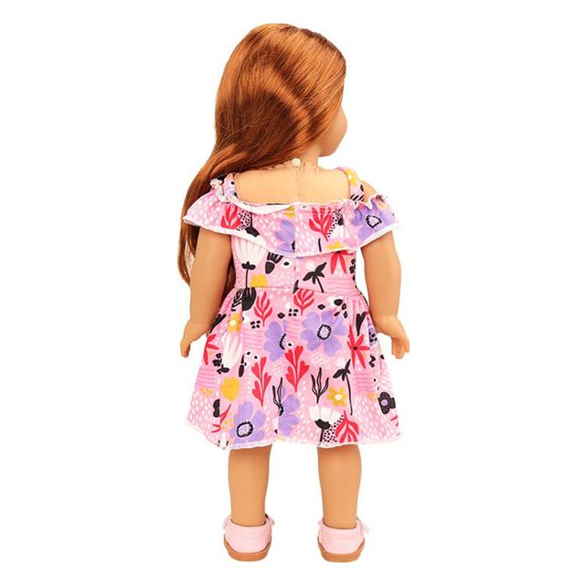 Sukienka dla lalki 18 Cal, ubranka i akcesoria dla dzieci - 43 cm, amerykańska dziewczynka, lalka DIY, prezenty dla dzieci - Wianko - 6