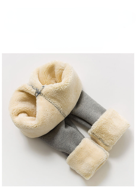Dziecięce zimowe spodnie: ciepłe plus aksamitne dresowe, gruby kaszmir polar, legginsy casual - Wianko - 8
