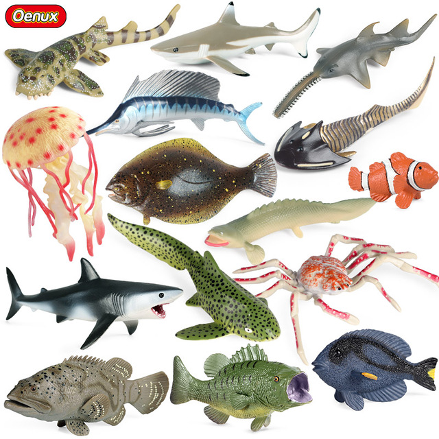 Zwierzęce figurki akcji morskie z rekinem i żółwiem - Oenux Emulacyjne PVC Ocean Marine Model - Wianko - 3