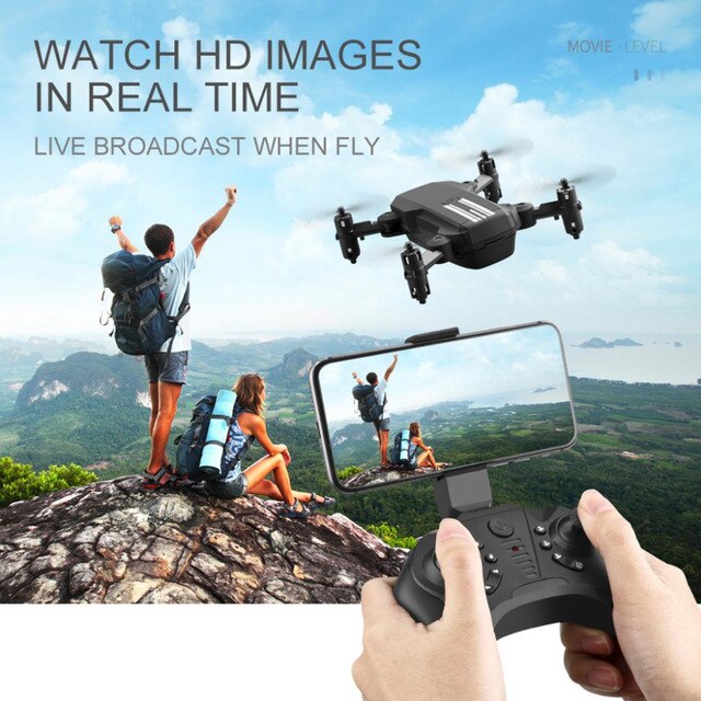 Mini dron RC z kamerą 4K 1080P HD, WiFi FPV, składanymi LED-owymi światłami, zdalnie sterowany - Wianko - 26