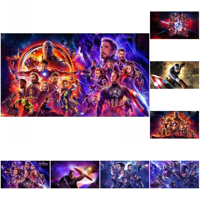 Obraz na płótnie Marvel Superbohater Kapitan Ameryka, Thanos, Czarna Pantera, Avengers - plakat Wall Art Picture do dekoracji sypialni - Wianko - 7