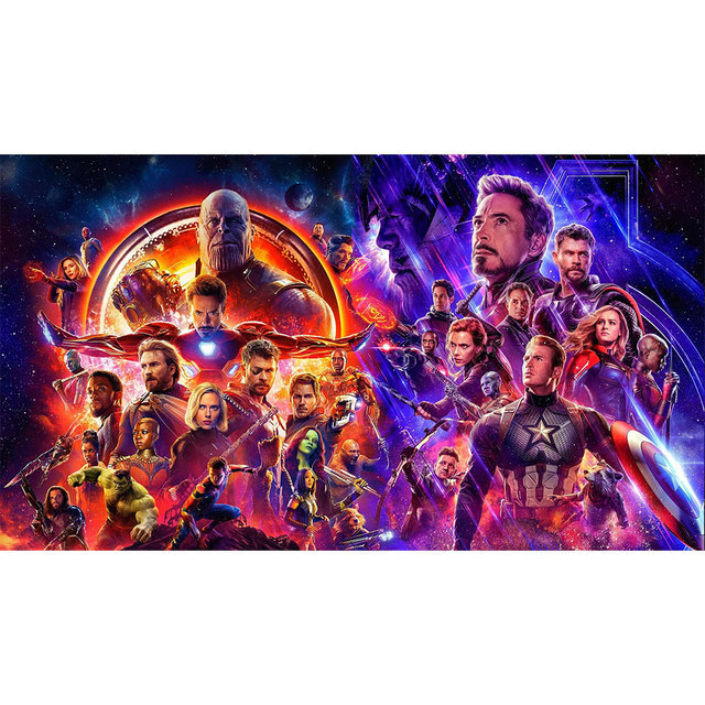Obraz na płótnie Marvel Superbohater Kapitan Ameryka, Thanos, Czarna Pantera, Avengers - plakat Wall Art Picture do dekoracji sypialni - Wianko - 8
