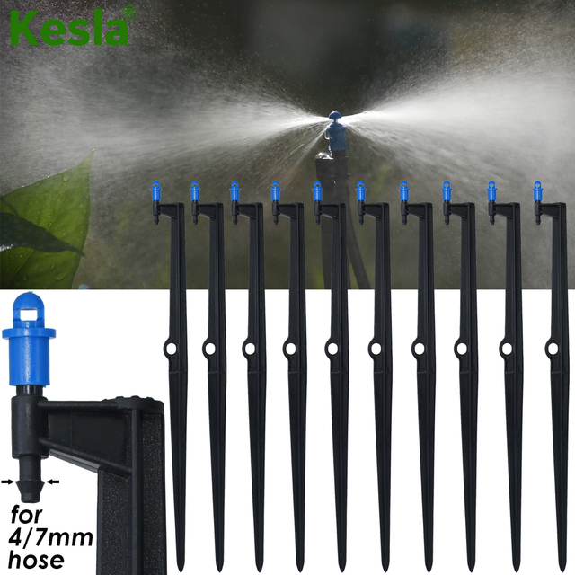 Opryskiwacz ogrodowy KESLA 10 sztuk - 360 stopni - dysze mgły - nawadnianie 4/7mm - spraye cieplarniane - Wianko - 1