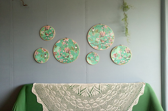 Kreatywne ozdoby ślubne - ręcznie wykonane, japońskie kwiaty i ptaki na ścianę - Wianko - 3