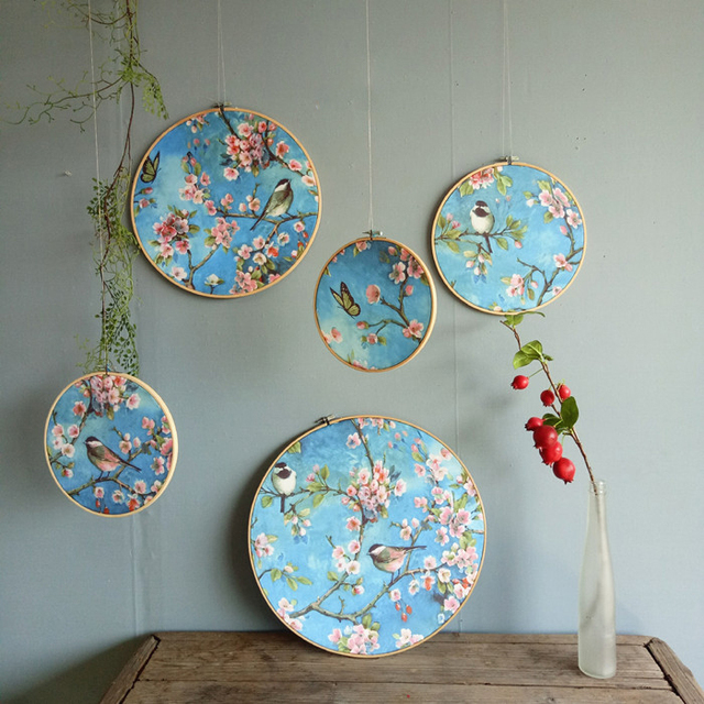 Kreatywne ozdoby ślubne - ręcznie wykonane, japońskie kwiaty i ptaki na ścianę - Wianko - 1