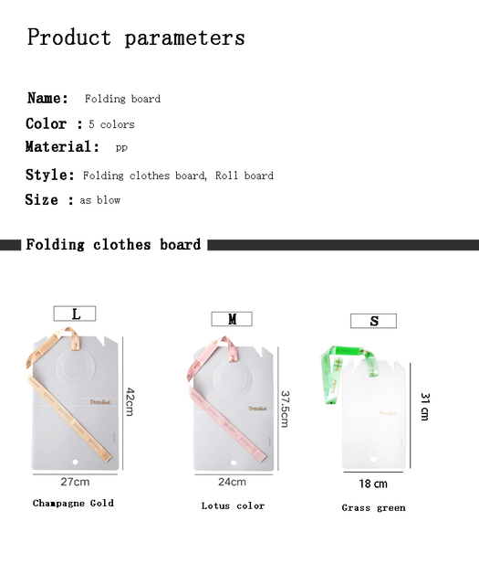 Zestaw 10 plastikowych składanych desek do przechowywania ubrań, matowe pojemniki z przegródkami - Wianko - 2