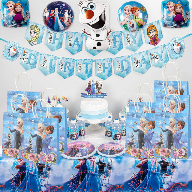 Papierowa torba na prezent Frozen Theme 21x15x8cm z uchwytami - torba cukierków na Baby Shower/urodziny dla dziewczynek i dzieci - Wianko - 5
