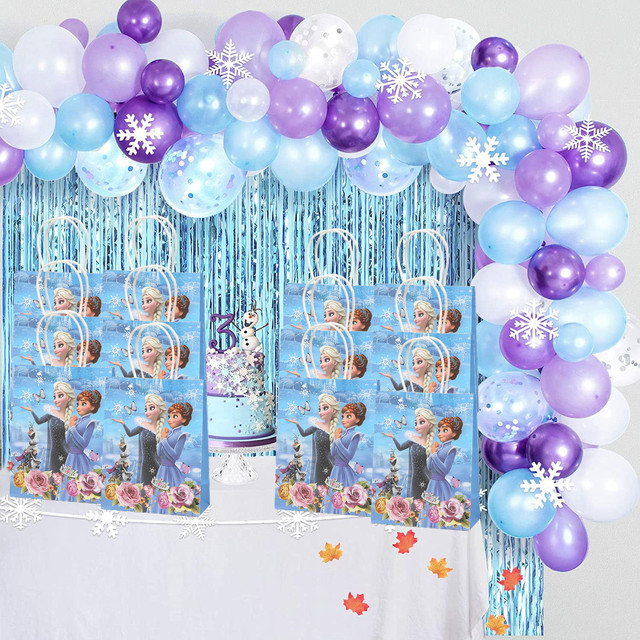 Papierowa torba na prezent Frozen Theme 21x15x8cm z uchwytami - torba cukierków na Baby Shower/urodziny dla dziewczynek i dzieci - Wianko - 6