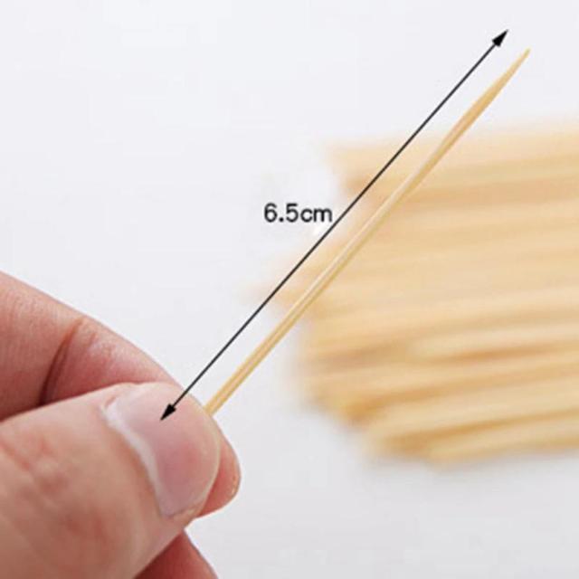 Bambusowe jednorazowe wykałaczki naturalne ząbki do zębów 200 sztuk/worek - Wianko - 5