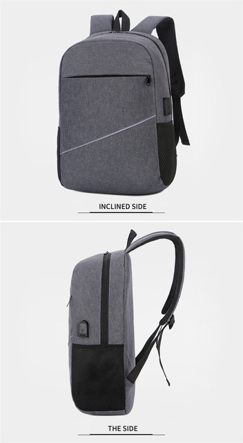 Plecak na laptopa 13, 14, 15.6 Cal z USB i wodoodpornym materiałem, idealny dla mężczyzn i kobiet w podróży i biznesie - Wianko - 17
