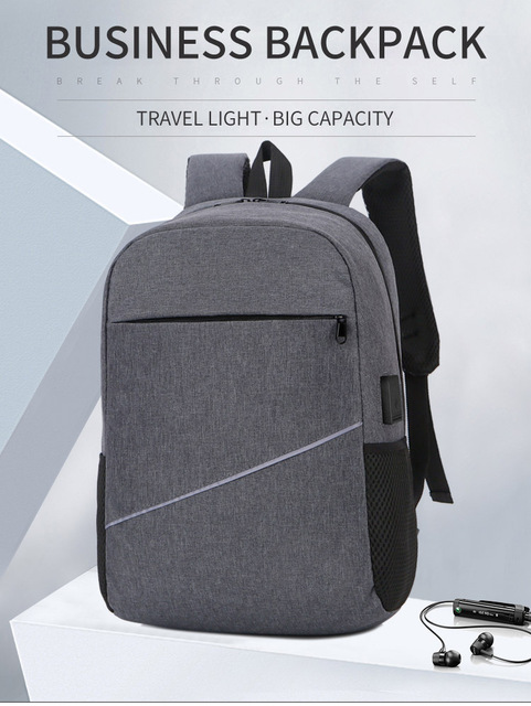 Plecak na laptopa 13, 14, 15.6 Cal z USB i wodoodpornym materiałem, idealny dla mężczyzn i kobiet w podróży i biznesie - Wianko - 1