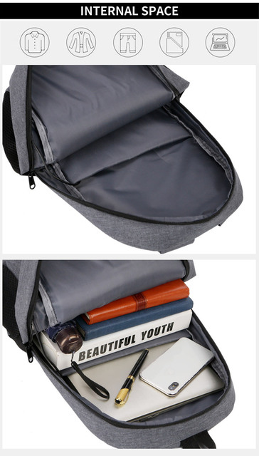 Plecak na laptopa 13, 14, 15.6 Cal z USB i wodoodpornym materiałem, idealny dla mężczyzn i kobiet w podróży i biznesie - Wianko - 22