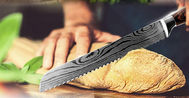Nóż kuchenny szefa kuchni 7CR17 440C wysokiej węgla ze stali nierdzewnej damaszek rysunek Gyuto Cleaver zestaw nóż Santoku - Wianko - 9