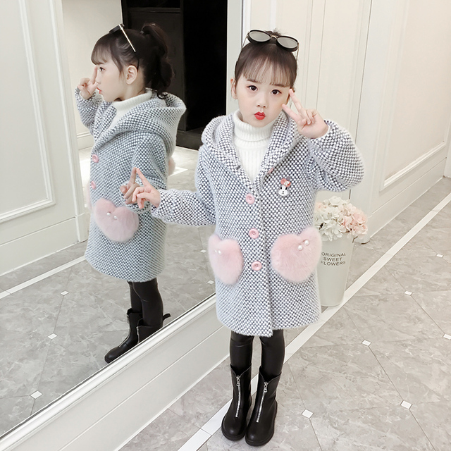 Płaszcz wełniany dla dziewczynek, rozmiary 4, 7, 9, 12 i 14 lat, odzież dziecięca, ciepły i wytrzymały na zimę - Wianko - 7