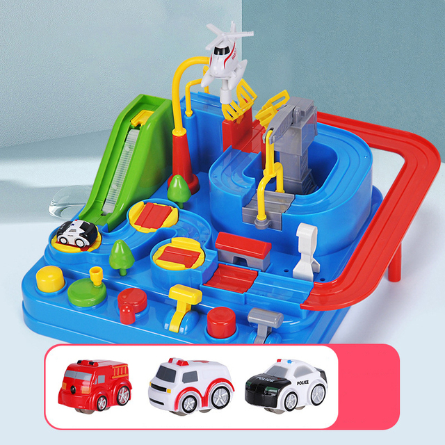Edukacyjne samochody zabawkowe - utwór przygoda mózg gry stołowe szynowe mechaniczne parkingi dla chłopców - Wianko - 12
