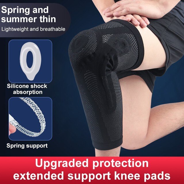 Długi rękaw kolanowy antypoślizgowy Protector Fitness - ulga dla nóg, oddychająca dzianinowa ochrona - Wianko - 7