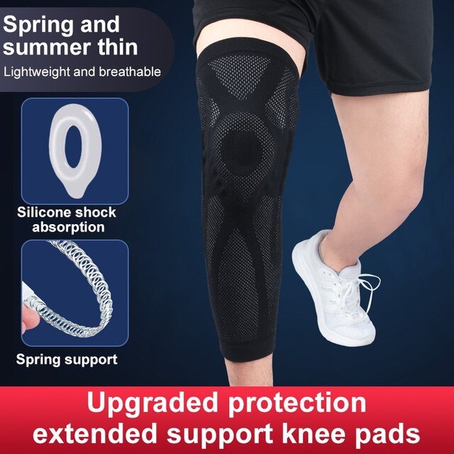 Długi rękaw kolanowy antypoślizgowy Protector Fitness - ulga dla nóg, oddychająca dzianinowa ochrona - Wianko - 8