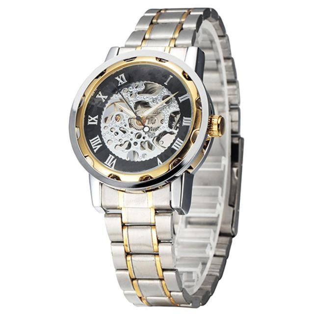 Luksusowy zegarek damski mechaniczny wodoodporny, szkielet rzymskie cyfrowe wycięcia, pasek ze stali nierdzewnej, automatyczny - Wianko - 18