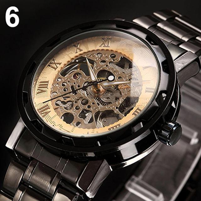 Luksusowy zegarek damski mechaniczny wodoodporny, szkielet rzymskie cyfrowe wycięcia, pasek ze stali nierdzewnej, automatyczny - Wianko - 12
