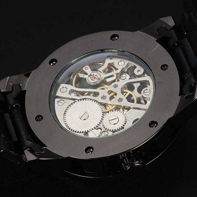Luksusowy zegarek damski mechaniczny wodoodporny, szkielet rzymskie cyfrowe wycięcia, pasek ze stali nierdzewnej, automatyczny - Wianko - 26