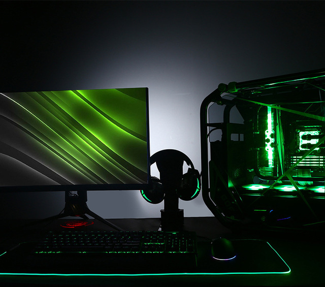 Duża podkładka pod mysz RGB EAOR z kolorowym, Luminous wzorem do gier, na biurko, 7 kolorów LED, idealna dla graczy na komputery stacjonarne - Wianko - 13