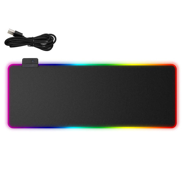 Duża podkładka pod mysz RGB EAOR z kolorowym, Luminous wzorem do gier, na biurko, 7 kolorów LED, idealna dla graczy na komputery stacjonarne - Wianko - 15