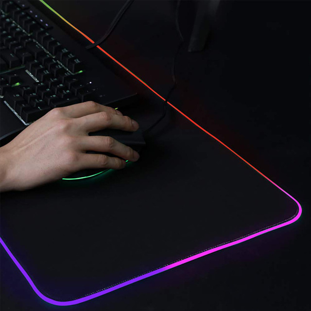 Duża podkładka pod mysz RGB EAOR z kolorowym, Luminous wzorem do gier, na biurko, 7 kolorów LED, idealna dla graczy na komputery stacjonarne - Wianko - 10