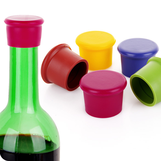 Silikonowy korek do wina wielokrotnego użytku, odporny na kurz, zabezpieczający świeżość - Food Grade kapsle do butelek - Wianko - 3