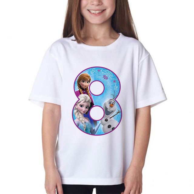 Koszulka dziecięca z nadrukiem Mrożone z numerem urodzinowym 1-9 - Wianko - 4