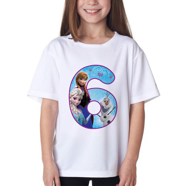 Koszulka dziecięca z nadrukiem Mrożone z numerem urodzinowym 1-9 - Wianko - 2