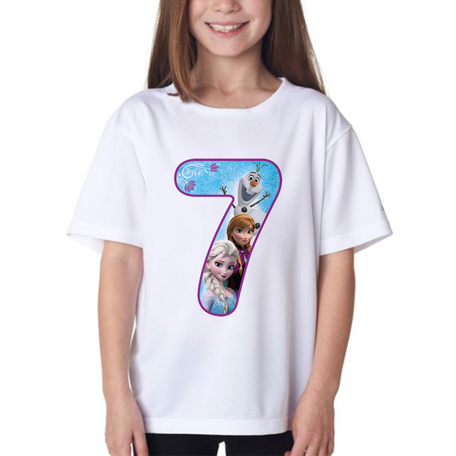 Koszulka dziecięca z nadrukiem Mrożone z numerem urodzinowym 1-9 - Wianko - 3