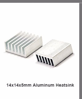 20 sztuk aluminiowych radiatorów 14*14*6mm z dwustronną taśmą klejącą termiczną dla IC i drukarki 3D - Wianko - 5