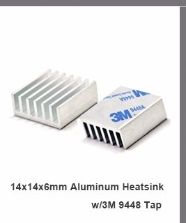20 sztuk aluminiowych radiatorów 14*14*6mm z dwustronną taśmą klejącą termiczną dla IC i drukarki 3D - Wianko - 6