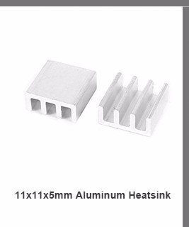 20 sztuk aluminiowych radiatorów 14*14*6mm z dwustronną taśmą klejącą termiczną dla IC i drukarki 3D - Wianko - 2