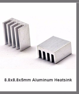 20 sztuk aluminiowych radiatorów 14*14*6mm z dwustronną taśmą klejącą termiczną dla IC i drukarki 3D - Wianko - 8