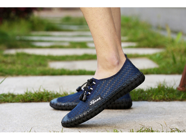 Letnie męskie buty outdoorowe handmade 2020 z miękką oddychającą siatką - Wianko - 18