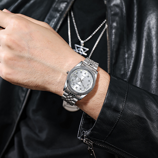 Męskie zegarki kwarcowe Moonnight 2021 z luksusowym projektem Canledar Relogio Masculino - Wianko - 9