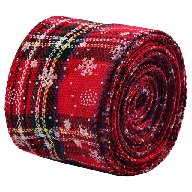 6 metrowa świąteczna wstążka czerwono-czarna do dekoracji choinki, ozdobiona kokardą DIY Xmas Home Decor - prezent świąteczny, idealna do ozdobienia prezentów - Wianko - 11
