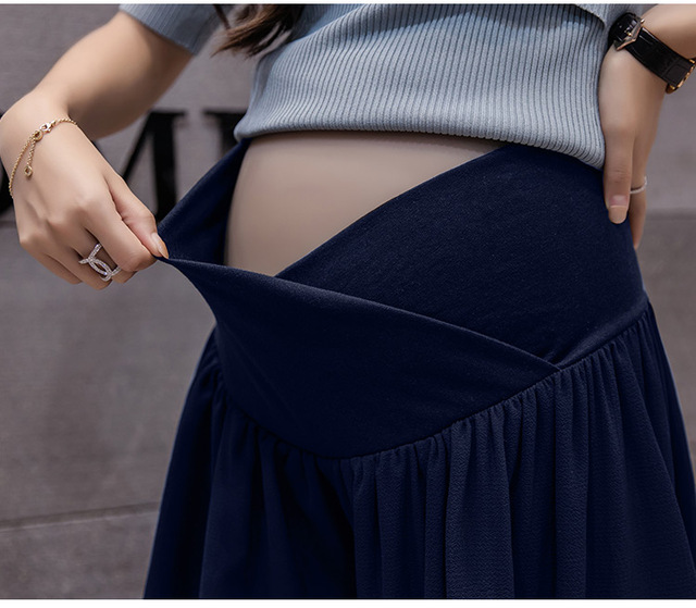 Spodenki ciążowe Patchwork w dużych rozmiarach z oddychającej bawełny szyfonowej - Wianko - 10