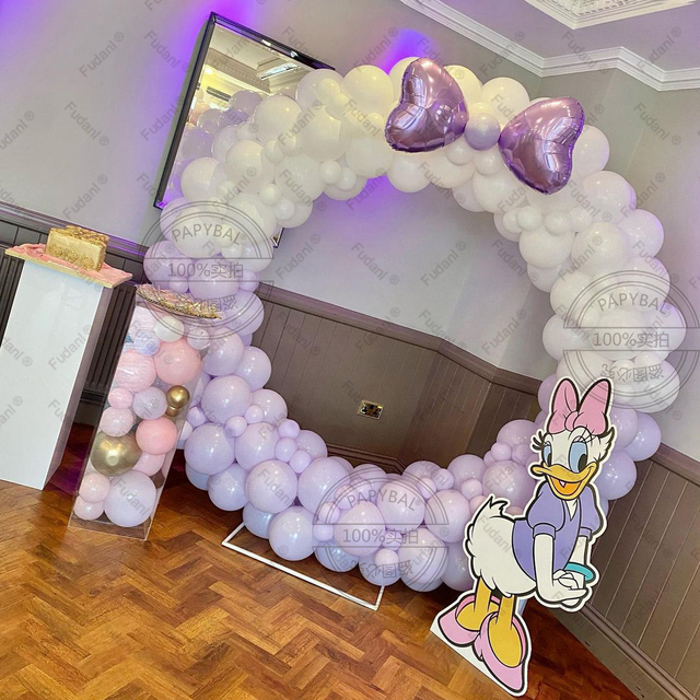 Zestaw 151 sztuk balonów Disney Garland Arch z wizerunkiem kaczora Donalda, numer 1-9, 32 foliowy balon, dekoracje na urodziny dzieci - prezenty - Wianko - 1