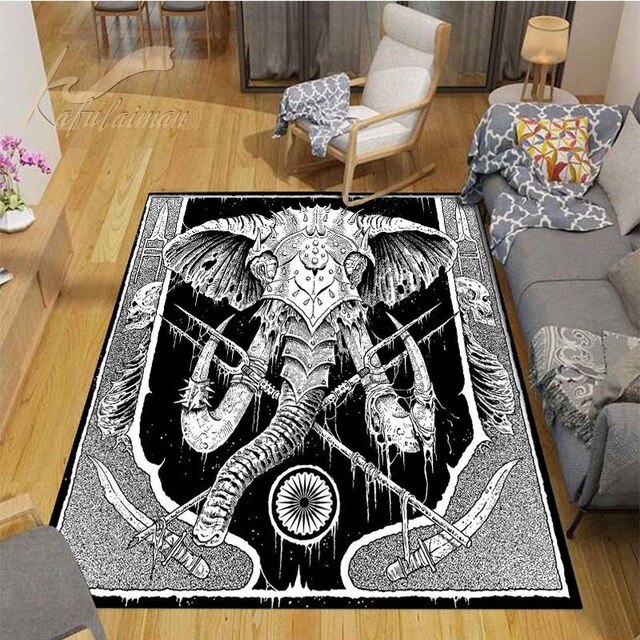 Dywan do salonu Szatan Demon czaszka Ouija deska dywan składany Gothic Halloween Home Decor - Wianko - 6