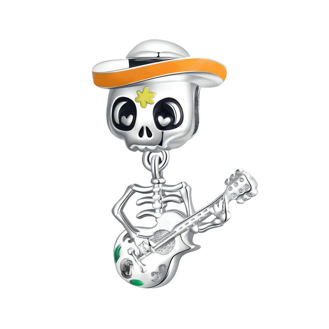 Nowy Halloween samochód w kształcie dyni - duch cukierki z fit oryginalnym Pandora Charms - srebrne koraliki na bransoletkę dla kobiet i dziewcząt, biżuteria upominkowa - Wianko - 10