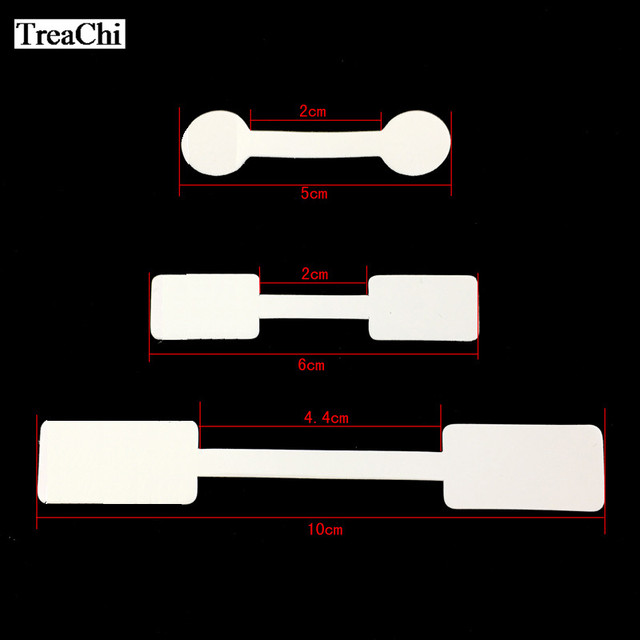 Etykiety samoprzylepne do biżuterii, białe, prostokątne, 100 sztuk/partia - Wianko - 41